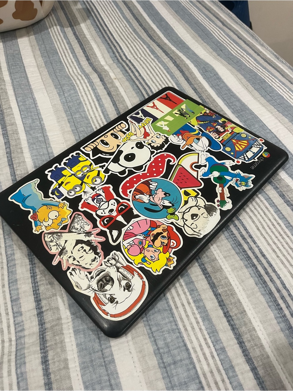 ASUS Black Textured Laptop Bottom Cover with Label Strip